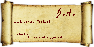 Jaksics Antal névjegykártya